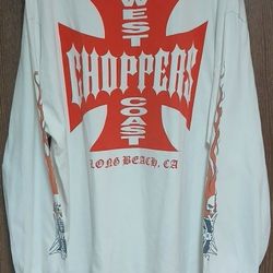 Vintage 2003 WCC Long Sleeve White Iron Cross Flames size 2XL. Meaaurements are: 25 x 30