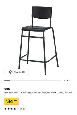 IKEA bar stool with backrest,  super new