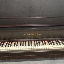 Antique 1898 B. Scherpe & Sons Upright Piano – Vintage Chicago History