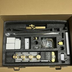 Everstein LED thermostatic shower head system in brushed gold