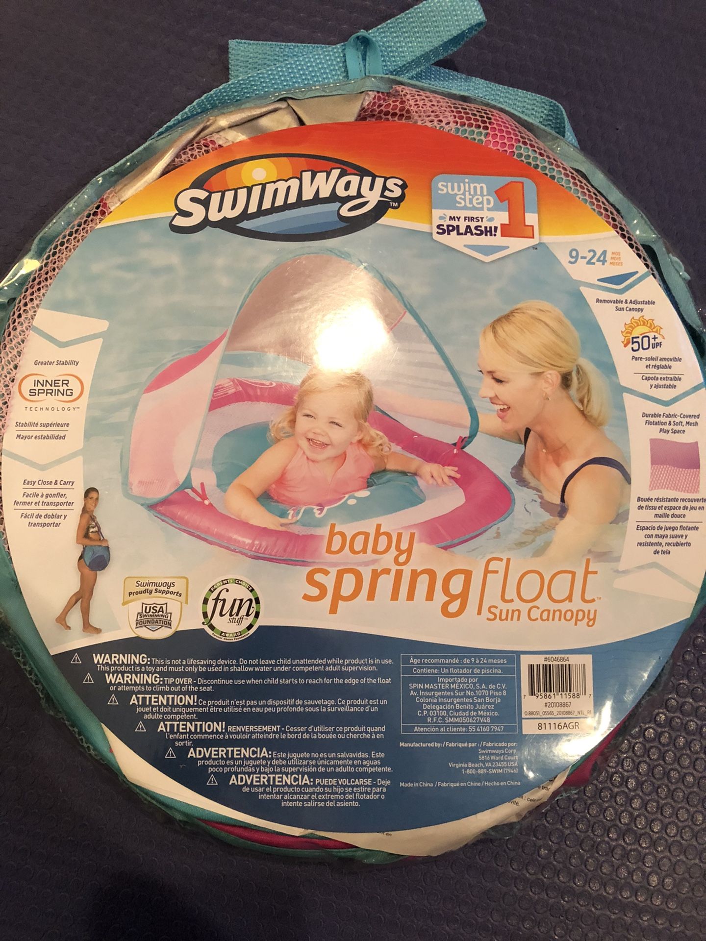 Baby spring floatWith sun canopy