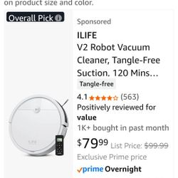 ILIFE robot Vacuum Cleaner New In Box