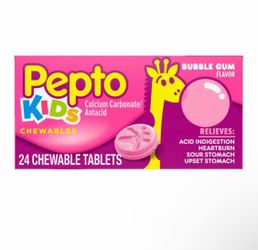 Pepto Kids Chewable Antacid Tablets 24 Count