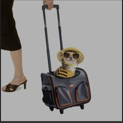 Amazing Pawise Pet Rolling Trolley Travel Bag