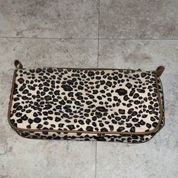 Cheetah Print Makeup Pencil Case Travel Pouch Small Bag With zipper