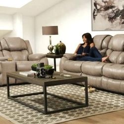 Couch and Loveseat Recliner Sofa Set