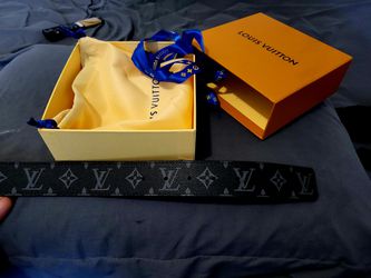 Louis Vuitton Designer Belt(Dark Blue Flower) for Sale in Silver