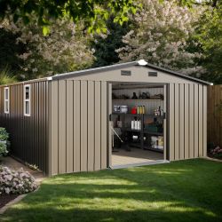 Campcraft 10*12ft 0.25mm color steel plate, surface protective film, Two daylight Windows, A practical and thoughtful gift,two colors can be freely se