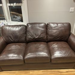 Leather Sofa Bed 