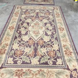 Oriental Type Area Rugs (2) Set