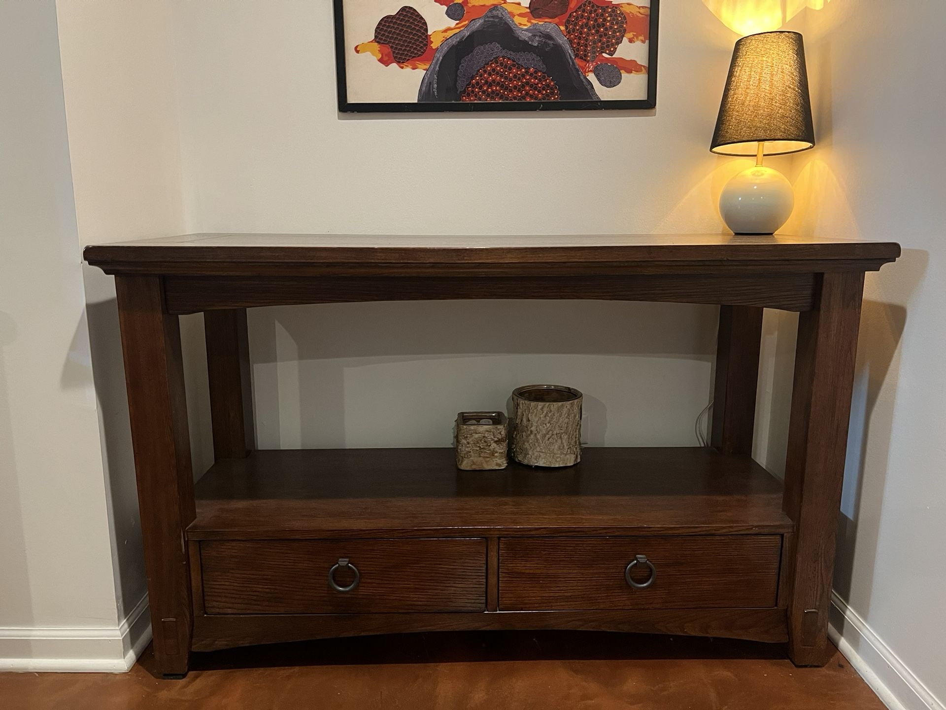 Solid Wood Mission Console Table