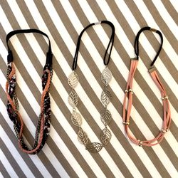 Set of 3 Adjustable Headbands