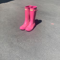 Pink Hunter Boots Size 4