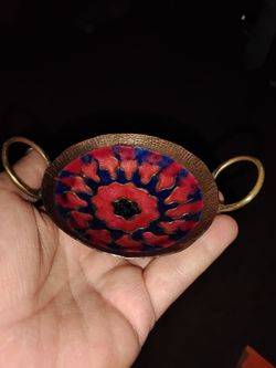 Vintage Brass Enamel paint very good condition