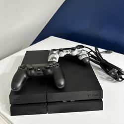 PS4 With Two Controllers 