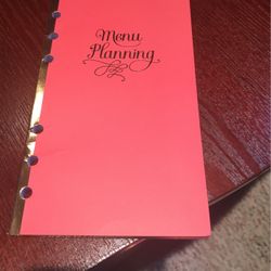 Menu Planner Journal