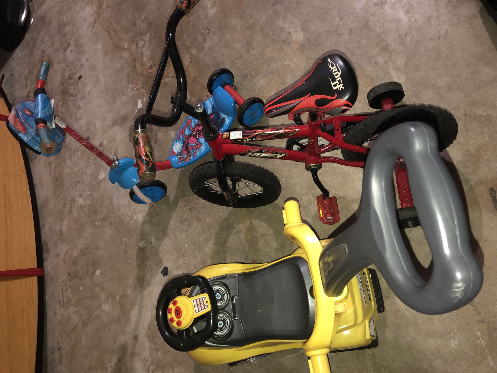 Tricycle, scooter, push toy