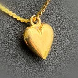 Jewelry 14k hollow yellow gold heart love Pendant charm