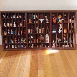 Antique Shadow Box With Miniatures 
