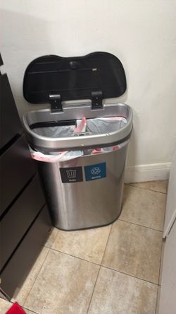 Motion Sensor Dual Trash + Recycling Bin 🗑️♻️ | Stainless Steel – $75 OBO
