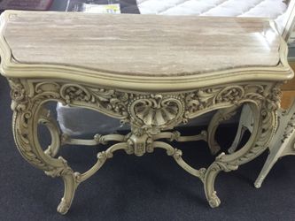 Marble top sofa table