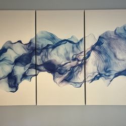 Blue Wave 3-Panel Canvas Wallart