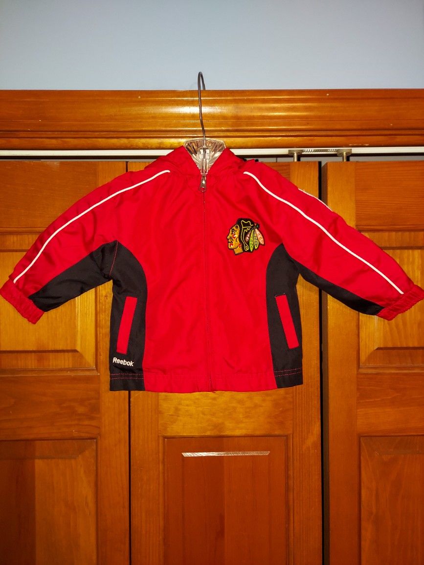 CHILDS 18 MONTH CHICAGO BLACKHAWKS REEBOK WINDBREAKER
