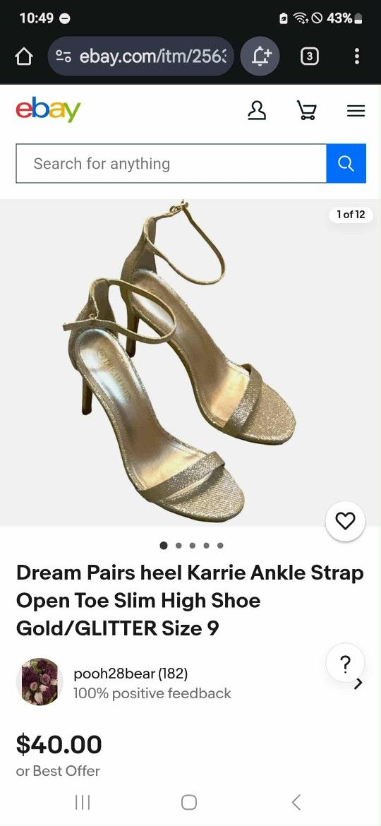 Dream Gold/glitter Heels 