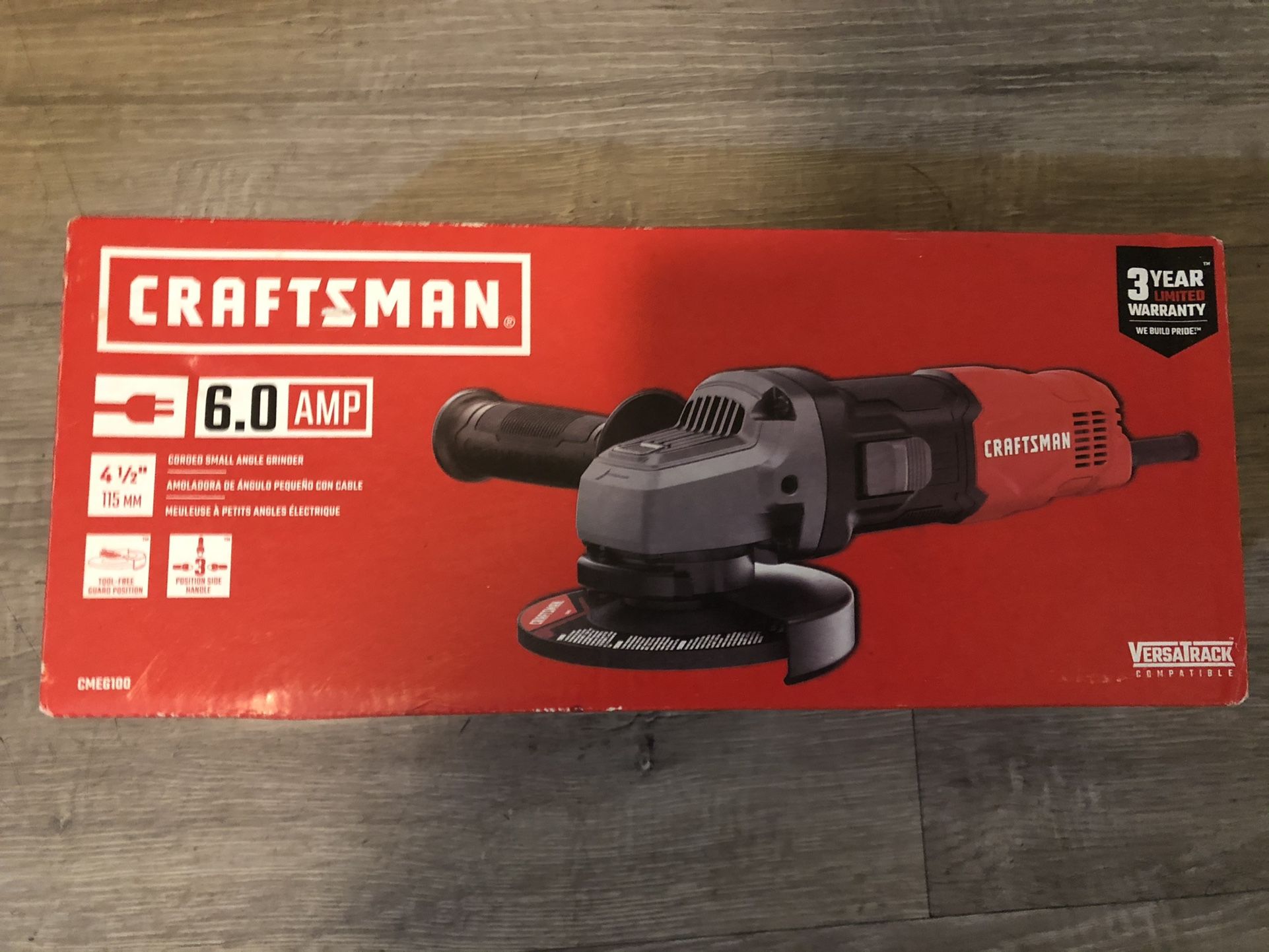 CRAFTSMAN 4.5-in Sliding Switch Corded Angle Grinder