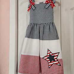 New Girl Dress by Counting Daisies, Red, White, and Blue,  Sz. 5