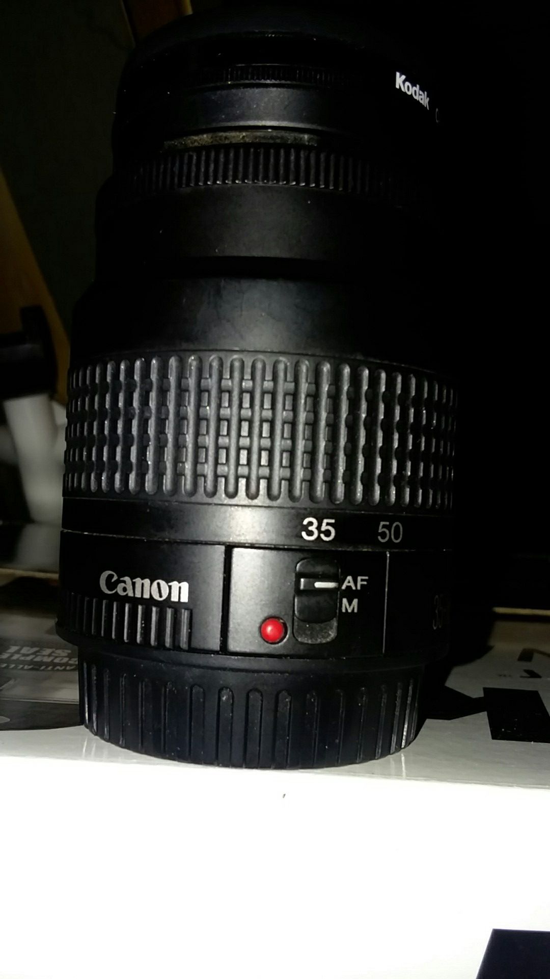 Canon 35-80mm lense with a Kodak cir. Polarizer 52mm and UV
