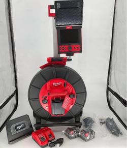 Milwaukee 18-Volt Lithium-Ion Cordless 200 ft. Pipeline Inspection System Image Reel Kit with Inspection System Monitor (2-Tool)