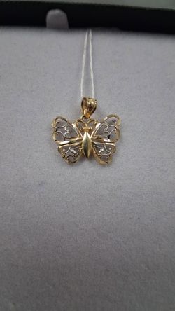 Two-Toned Butterfly Pendant