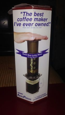 Aerobie aero press coffee maker