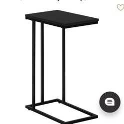 New Modern White C-Shaped Accent Table By Monarch Specialties 