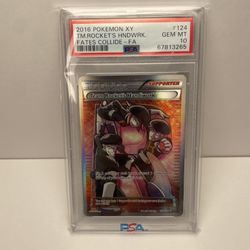Pokemon Team Rocket's Handiwork XY Fates Collide Full Art #124 PSA 10 Gem Mint