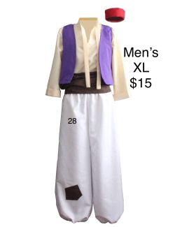 Aladdin Arabian Prince Men’s costume XL Halloween