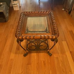 Beautiful End Table Side Table Natural Wood