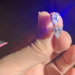 Sterling Silver Cubic Zirconia Earrings !