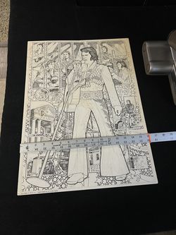 Elvis coloring poster