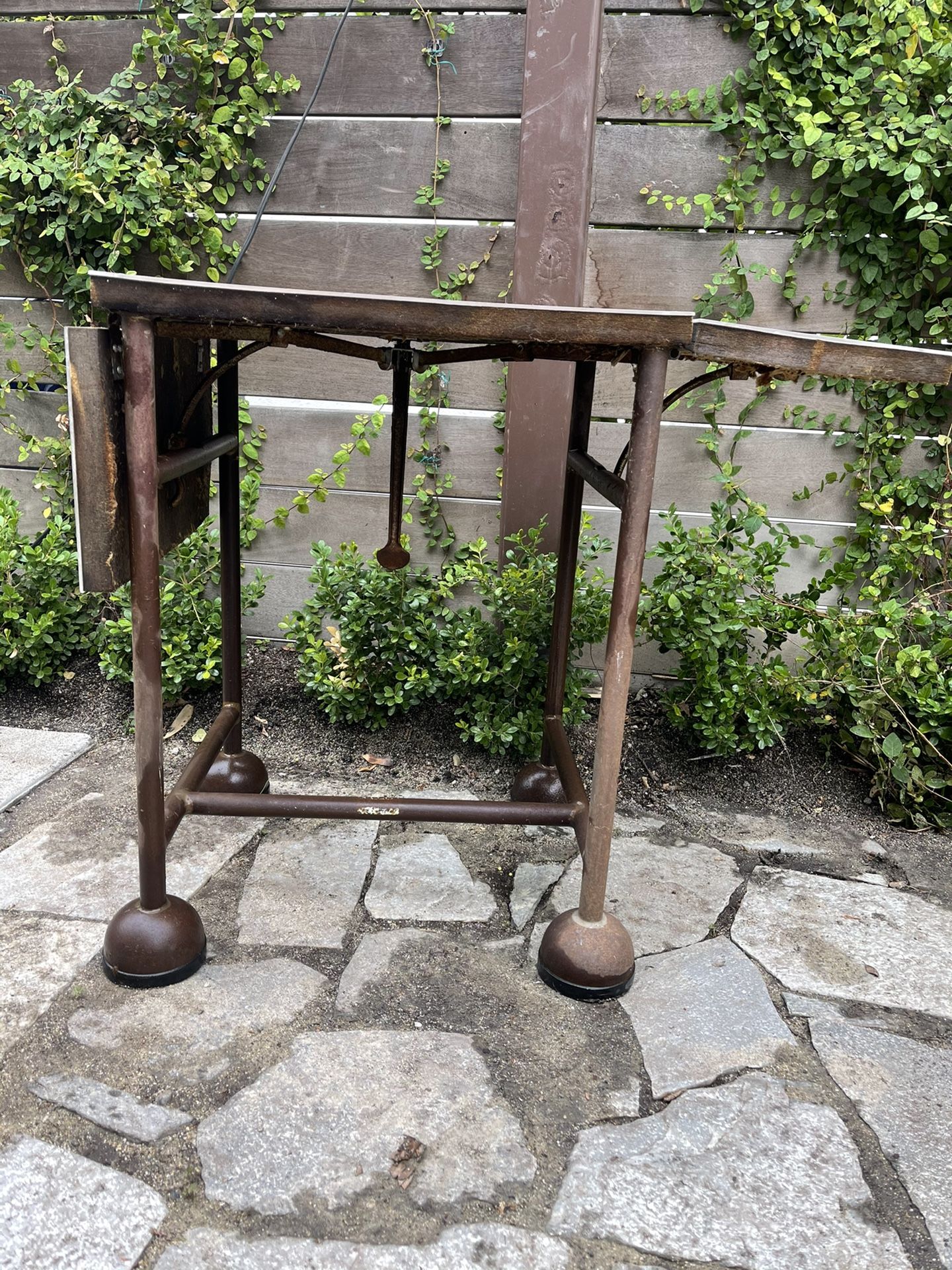 Vintage iron telephone stand base