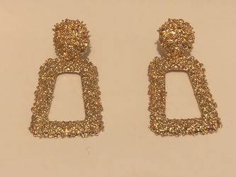 Gold Trapezoid Shaped Bohemian Vintage Earrings Boho Dangle Drop Earring Retro Rhinestone Chic Jewelry for Women Girls
