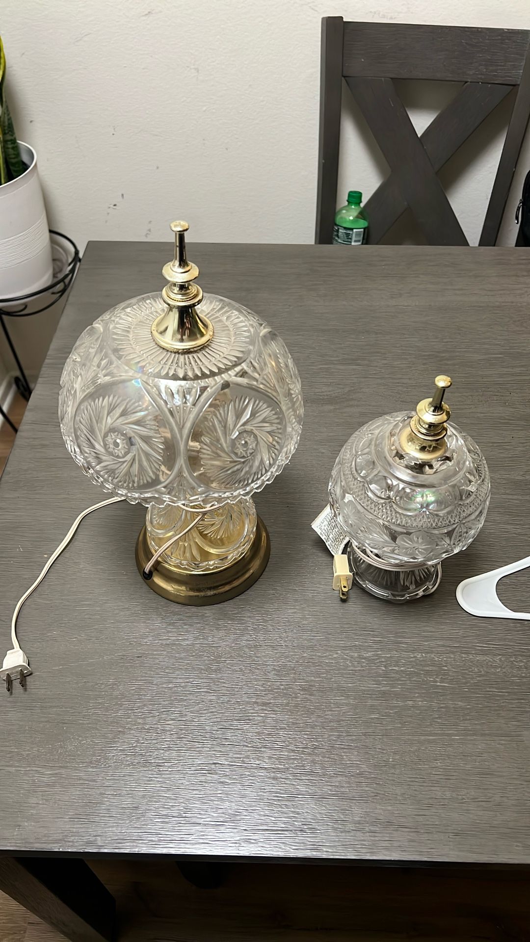 Antique Crystal Cut Lamps