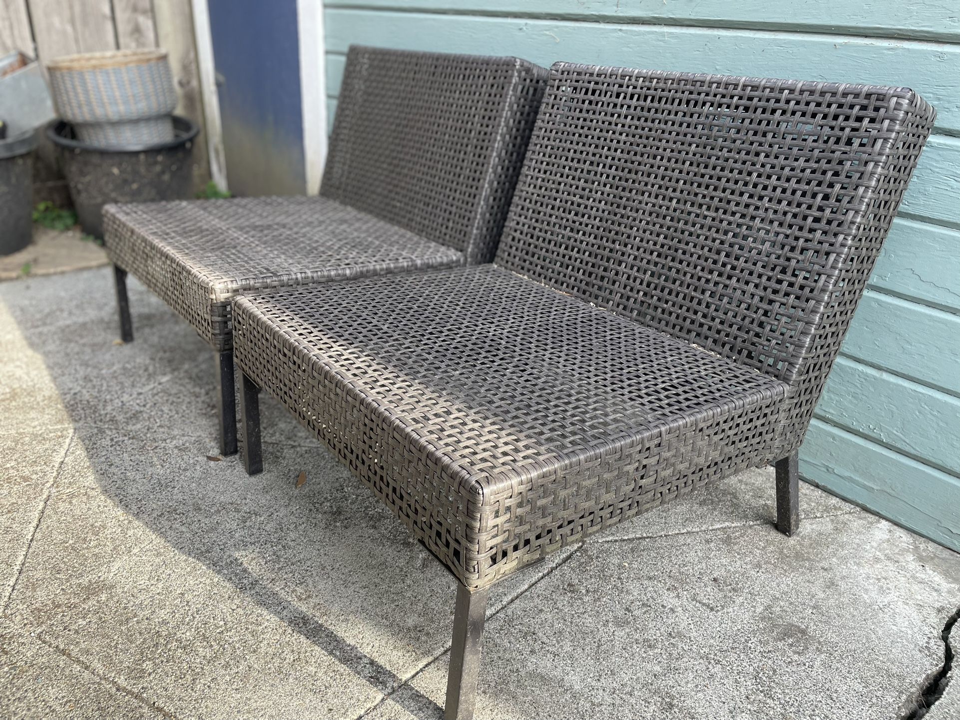 Woven Patio Chairs Set Of 2