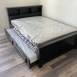 Solid Wood Full/Twin Trundle + Mattresses $700