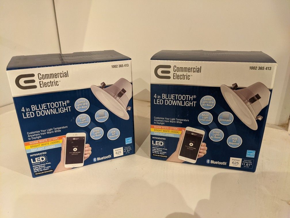 Color Changing Recessed Lights - 4" Bluetooth Downlight