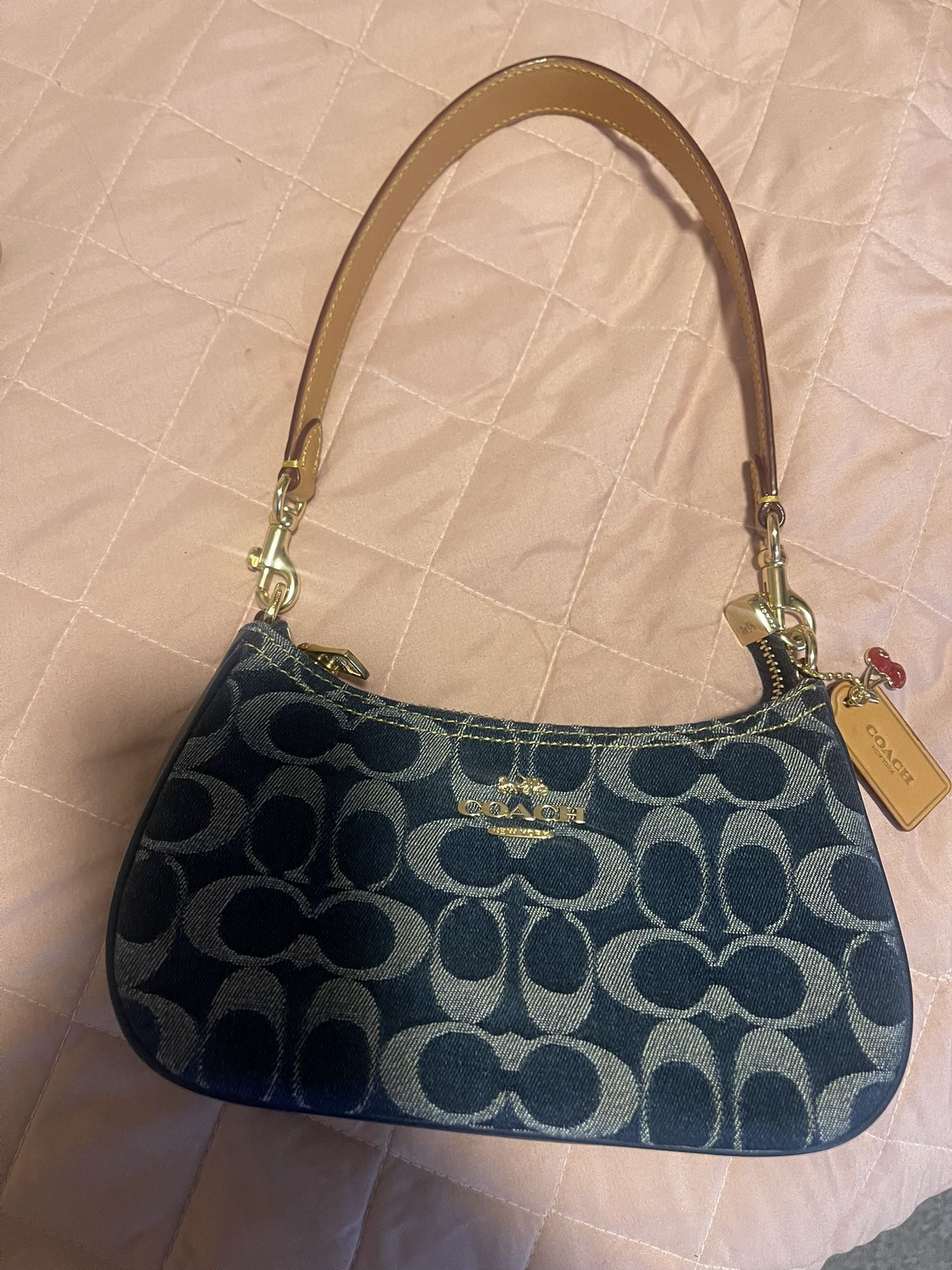 Coach mini teri denim purse