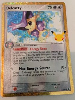 30th Anniversary Celebration Delcatty Holo with Gold Glitter outline 5/109