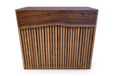 Walnut and oak host stand