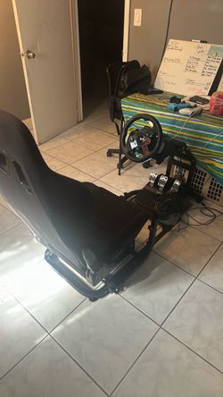 Racing Sim Cockpit with Wheel ,Pedals and gearbox